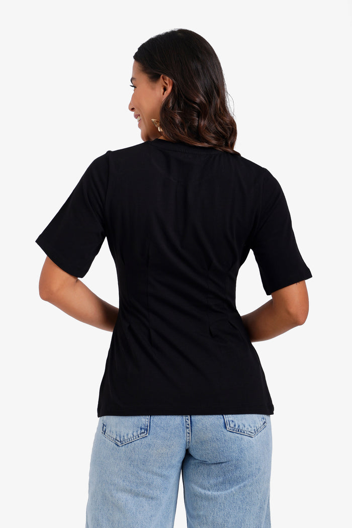 Pleated Peplum Top