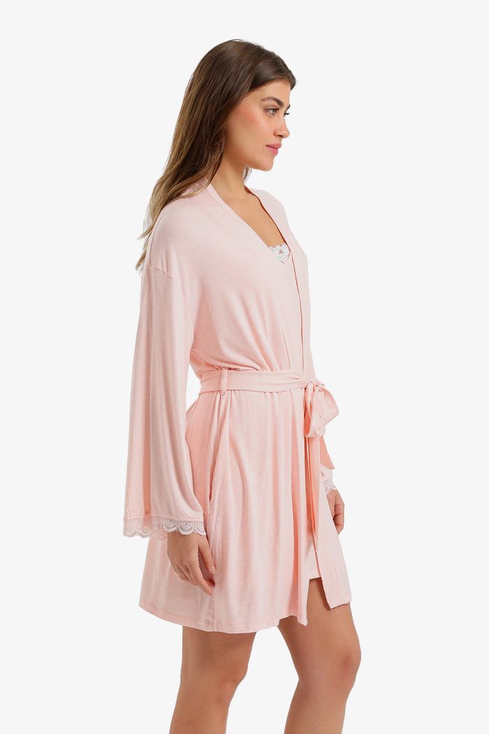 Polka Dot Belted Robe