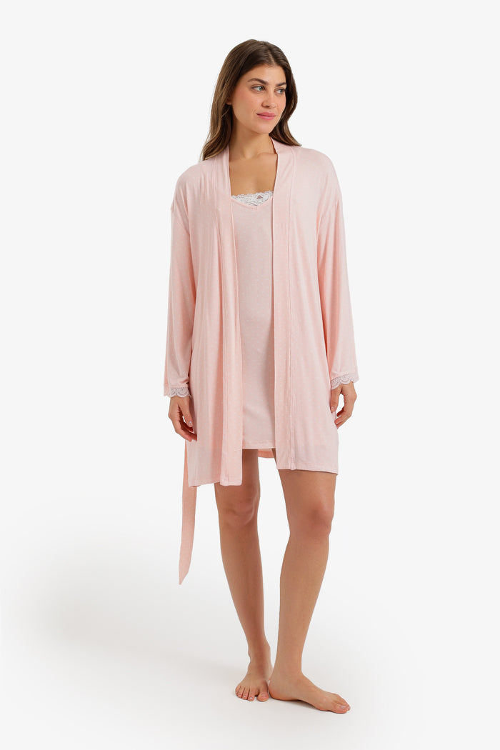 Polka Dot Belted Robe