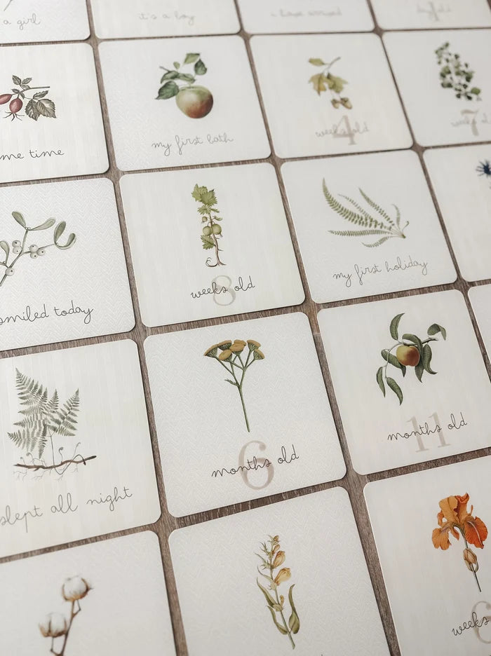 Pop Ya Tot Botanical Milestone Card Set