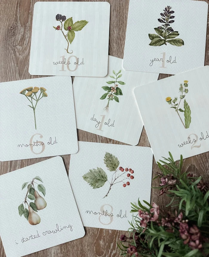 Pop Ya Tot Botanical Milestone Card Set