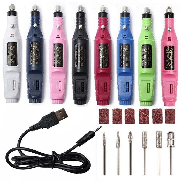 Portable Electric Nail File Drill Machine Kit