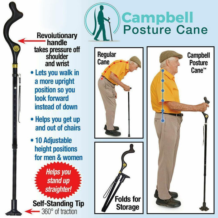 POSTURE CANE - WALKING STICK FOR ELDERLY