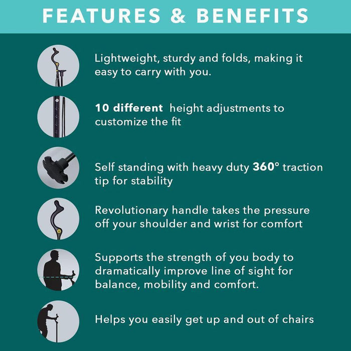 POSTURE CANE - WALKING STICK FOR ELDERLY
