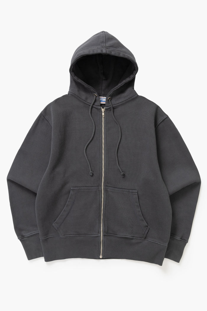 Power Goods - Loopback Zip Hoodie - Washed Black