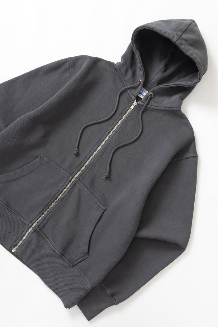 Power Goods - Loopback Zip Hoodie - Washed Black