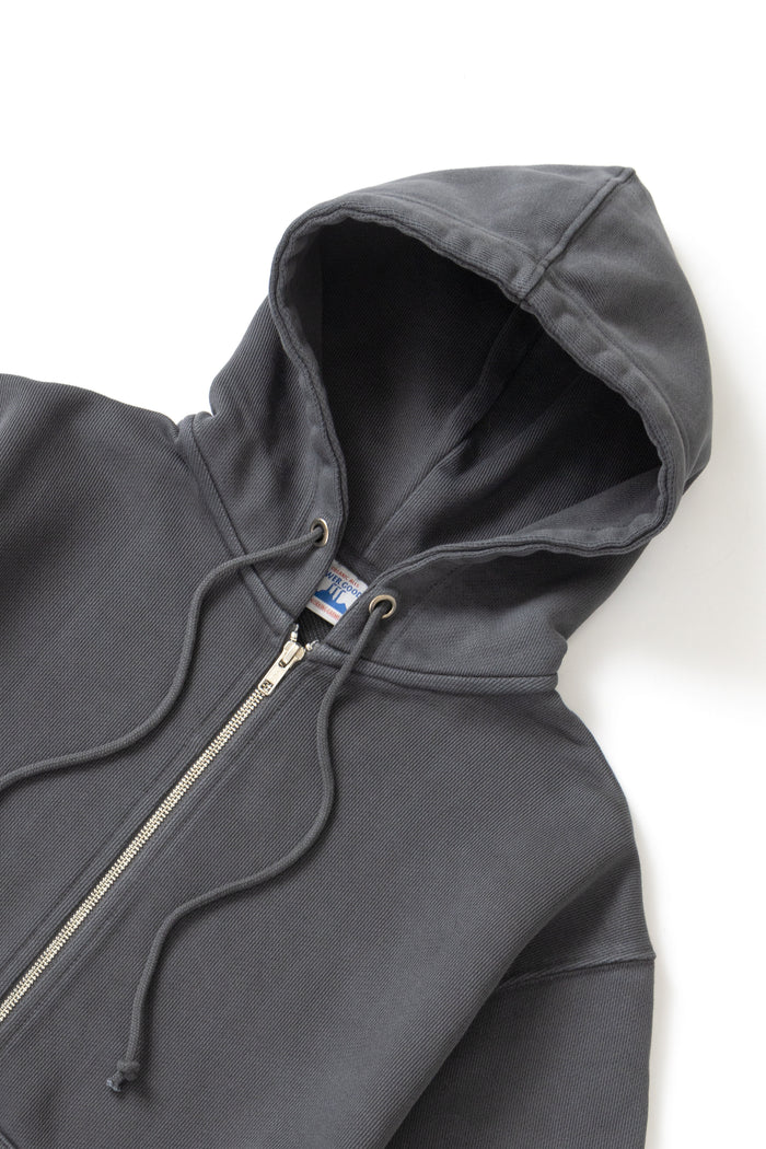 Power Goods - Loopback Zip Hoodie - Washed Black