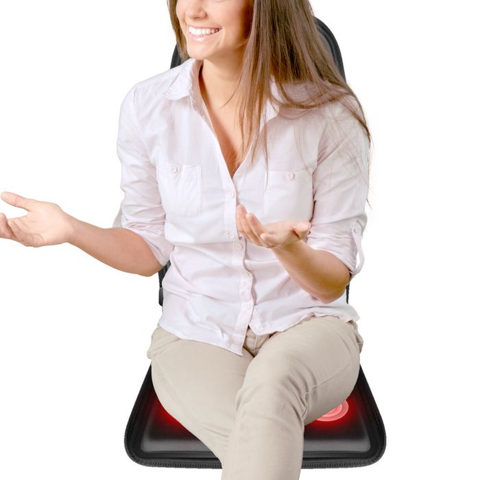 Powerful Kneading Heat Therapy Back Massager Backrest Cushion