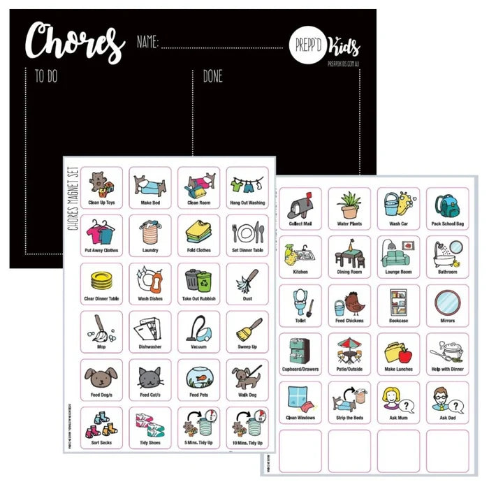 Preppd Kids Magnetic Chore Chart A4