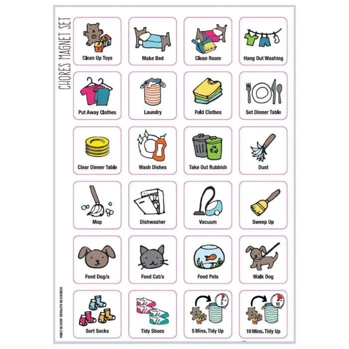 Preppd Kids Magnetic Chore Chart A4