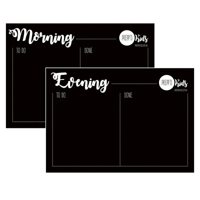 Preppd Kids Morning & Evening Magnetic Routine Chart (A4)