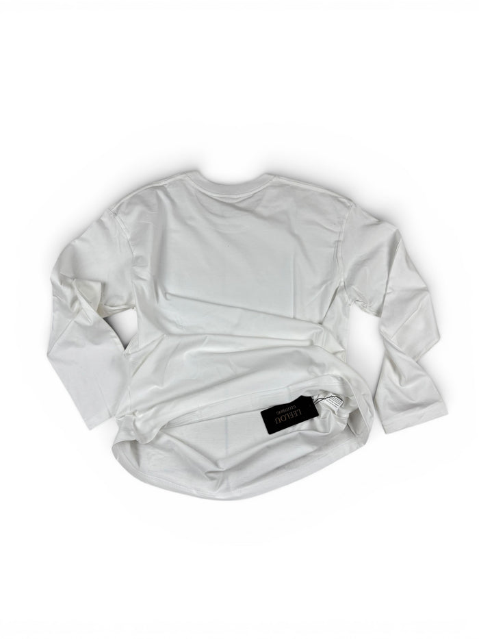 Printed Bra Illusion Long Sleeve Top