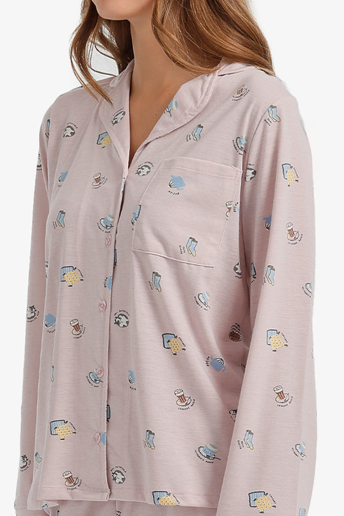 Printed Button-Down Pyjama