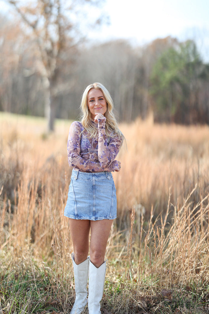 Printed Lady Lux Top - Fallen Rose Combo FREE PEOPLE