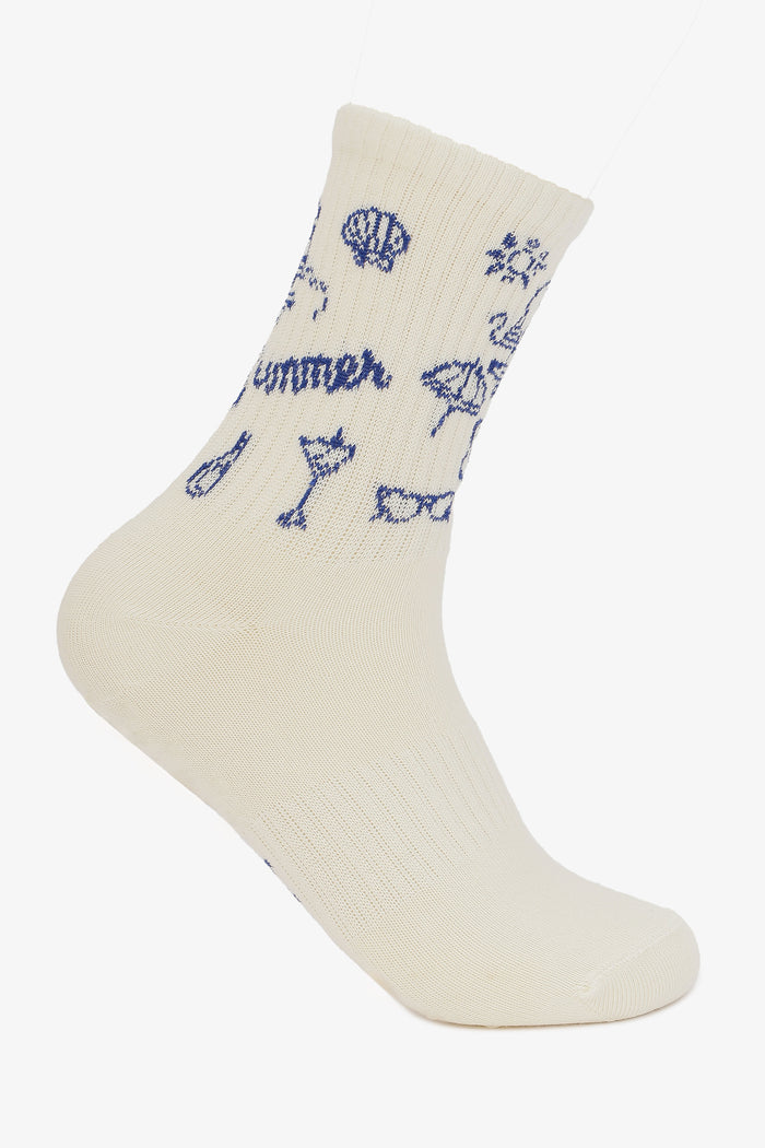 Printed Long Socks - 2 Pairs