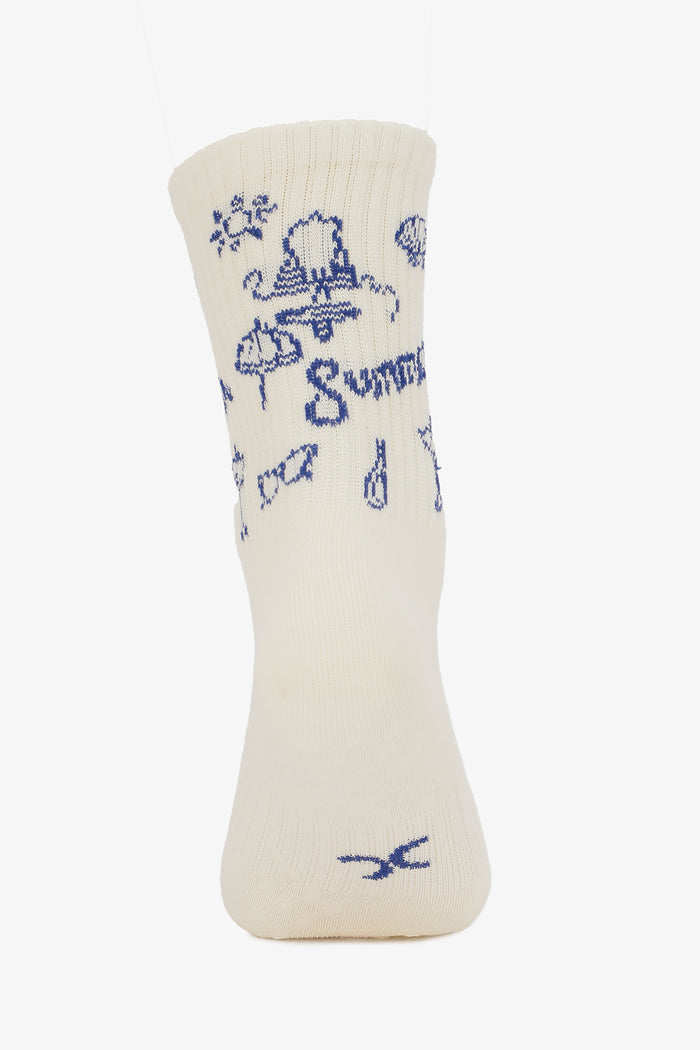 Printed Long Socks - 2 Pairs