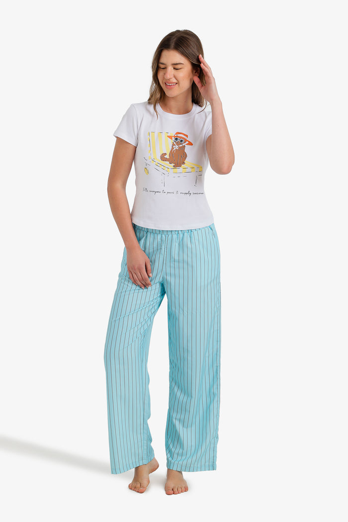 Printed Regular Pyjama Set