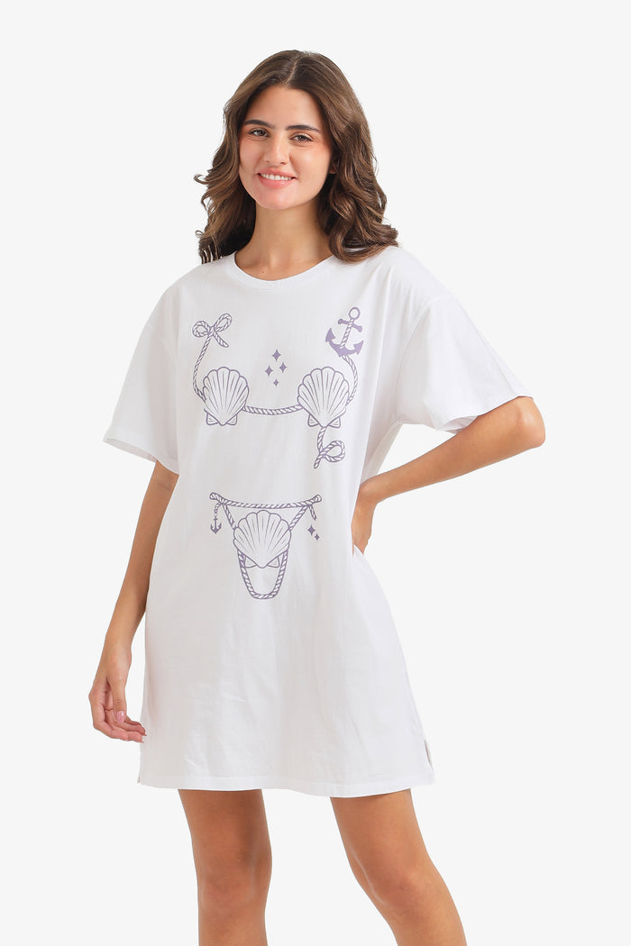 Printed Relaxed Fit Nightgown