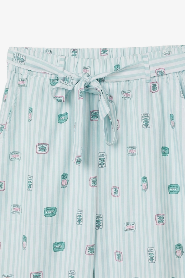 Printed Striped Pyjama Set