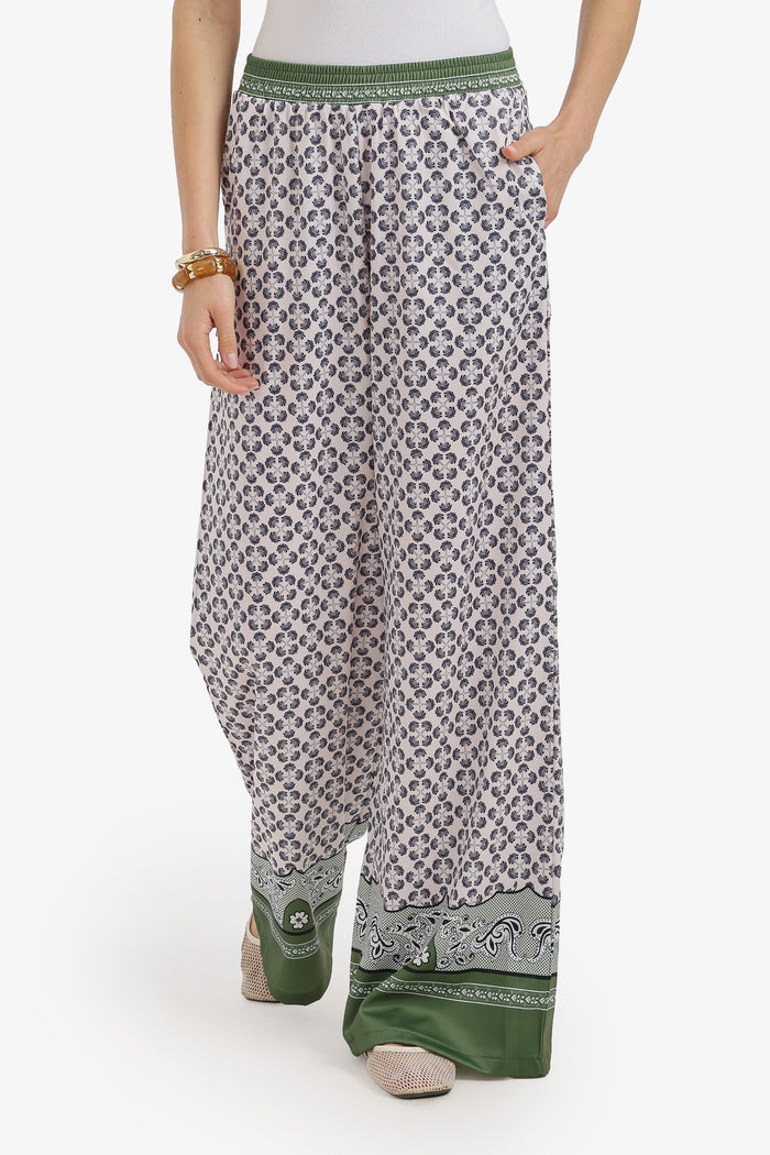 Printed Wide Leg Pants