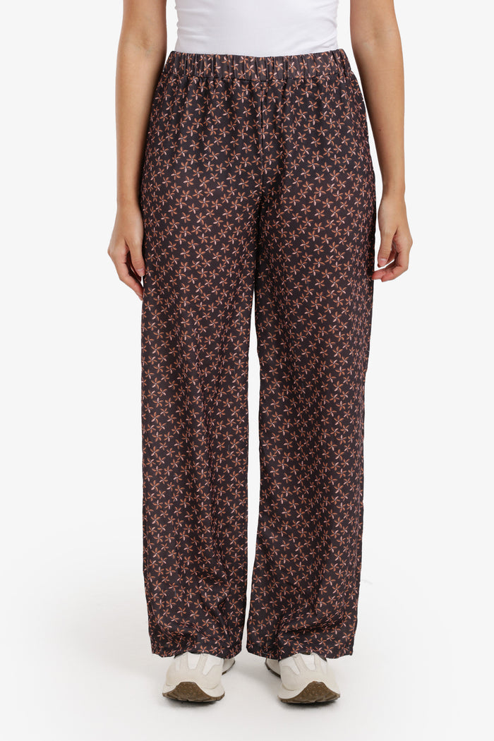Printed Wide-Leg Pants