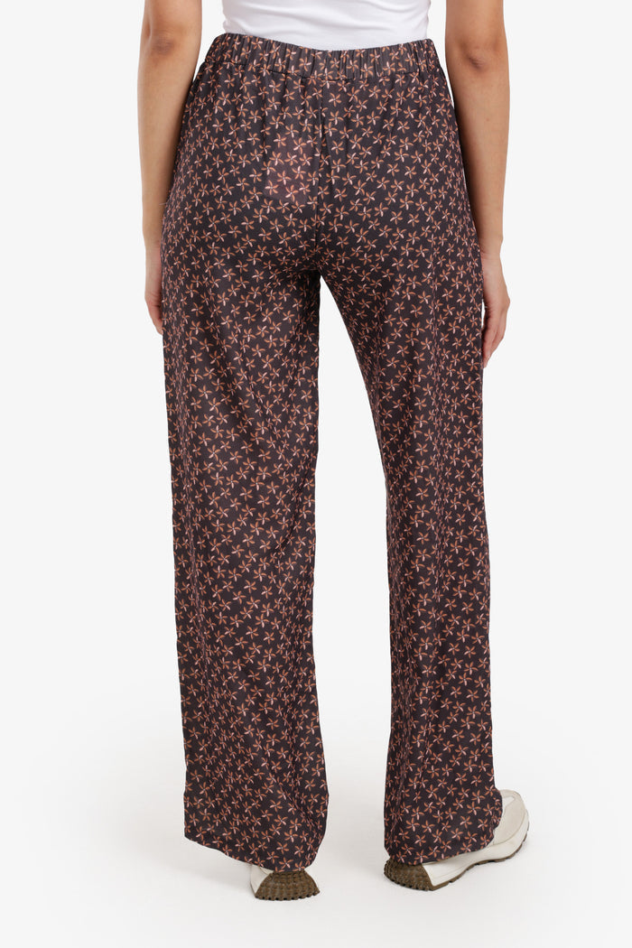 Printed Wide-Leg Pants