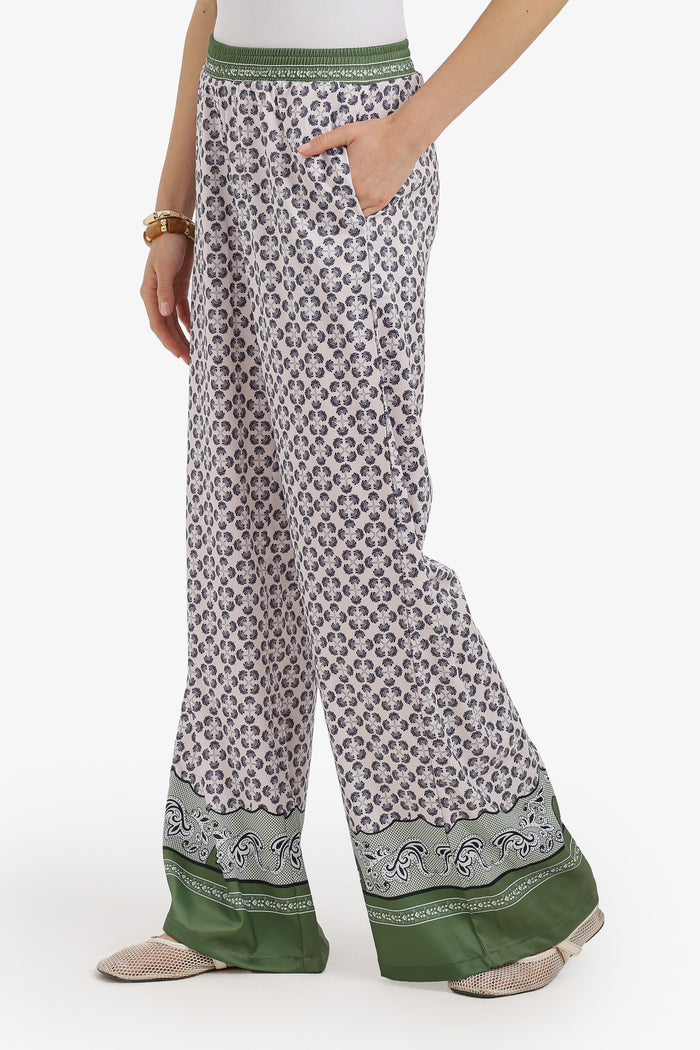 Printed Wide Leg Pants