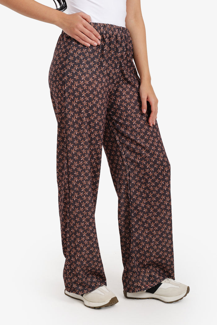 Printed Wide-Leg Pants