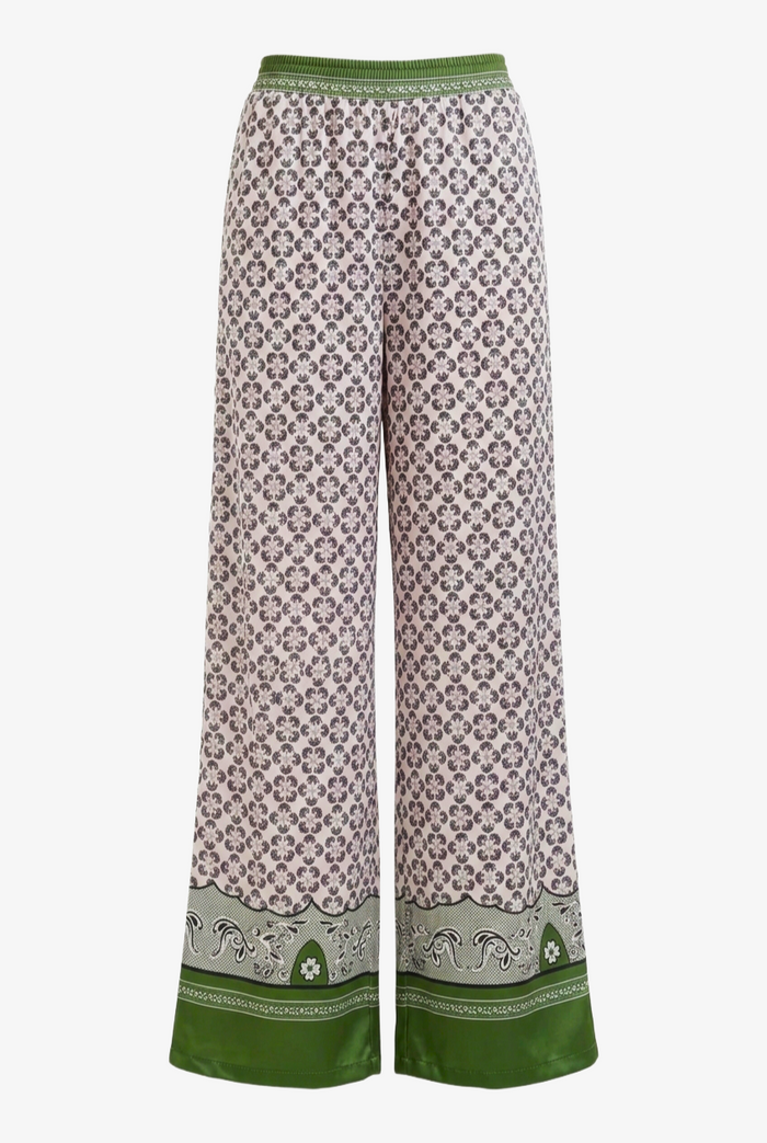 Printed Wide Leg Pants