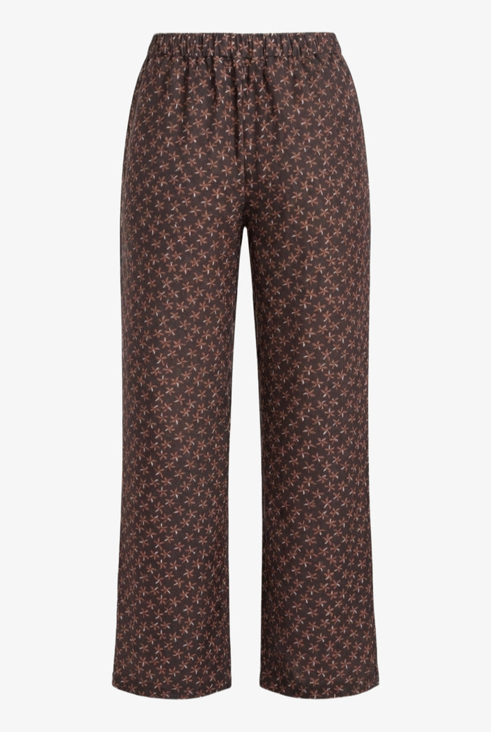 Printed Wide-Leg Pants