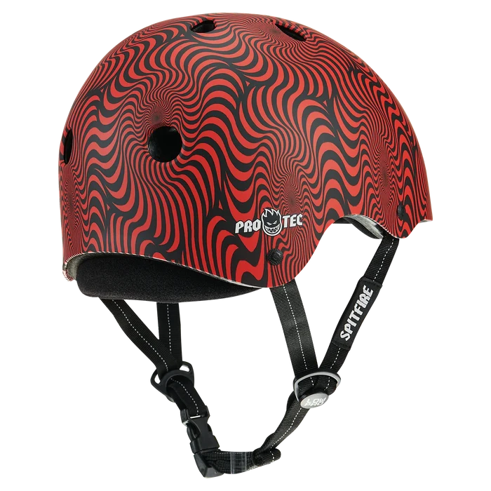 PRO TEC LOW PRO HELMET - SPITFIRE SIGNATURE RED SWIRL