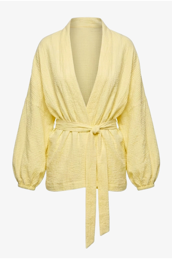 Puff-Sleeve Cardigan