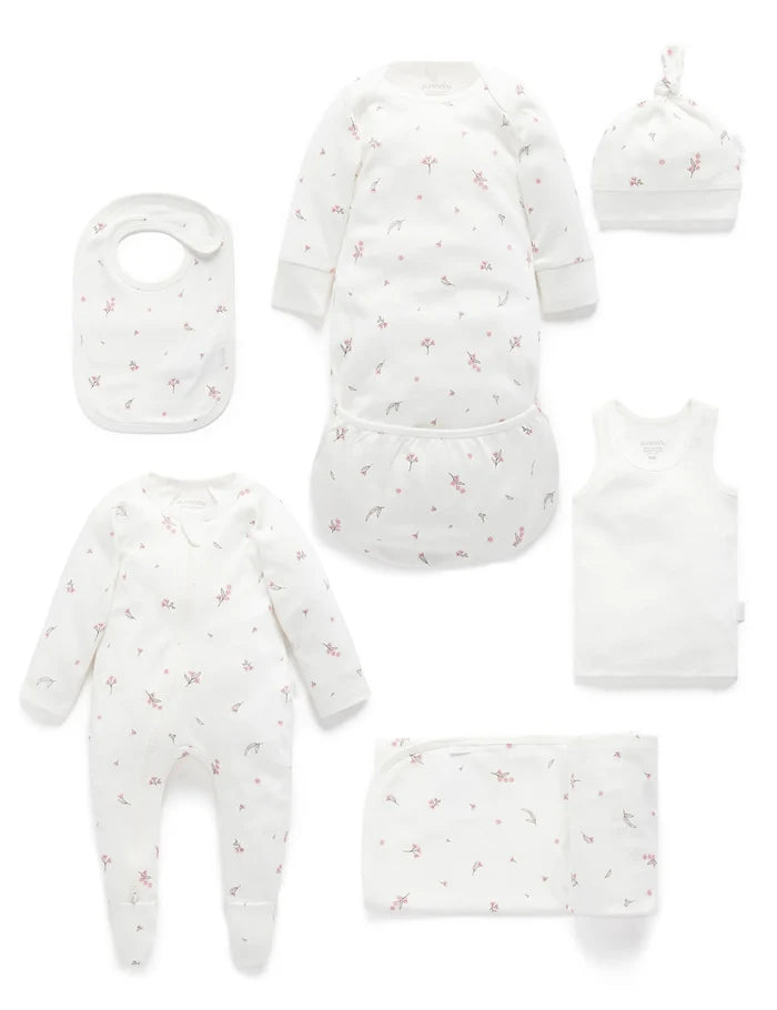 Purebaby Organic Essentials Hospital Bag Essential Vanilla Blossom $120+ Value