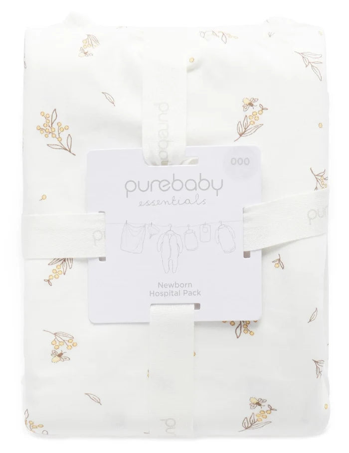Purebaby Organic Essentials Hospital Bag Essential Vanilla Wattle Bee $120+ Value
