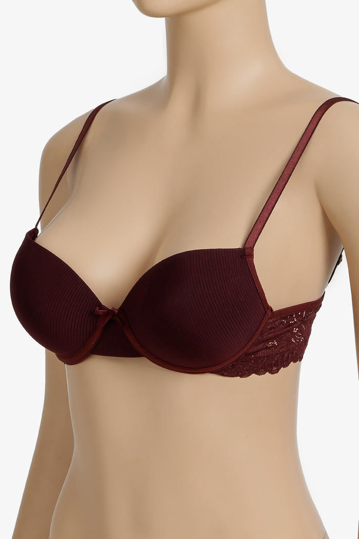 Push-Up Ribbed Bra