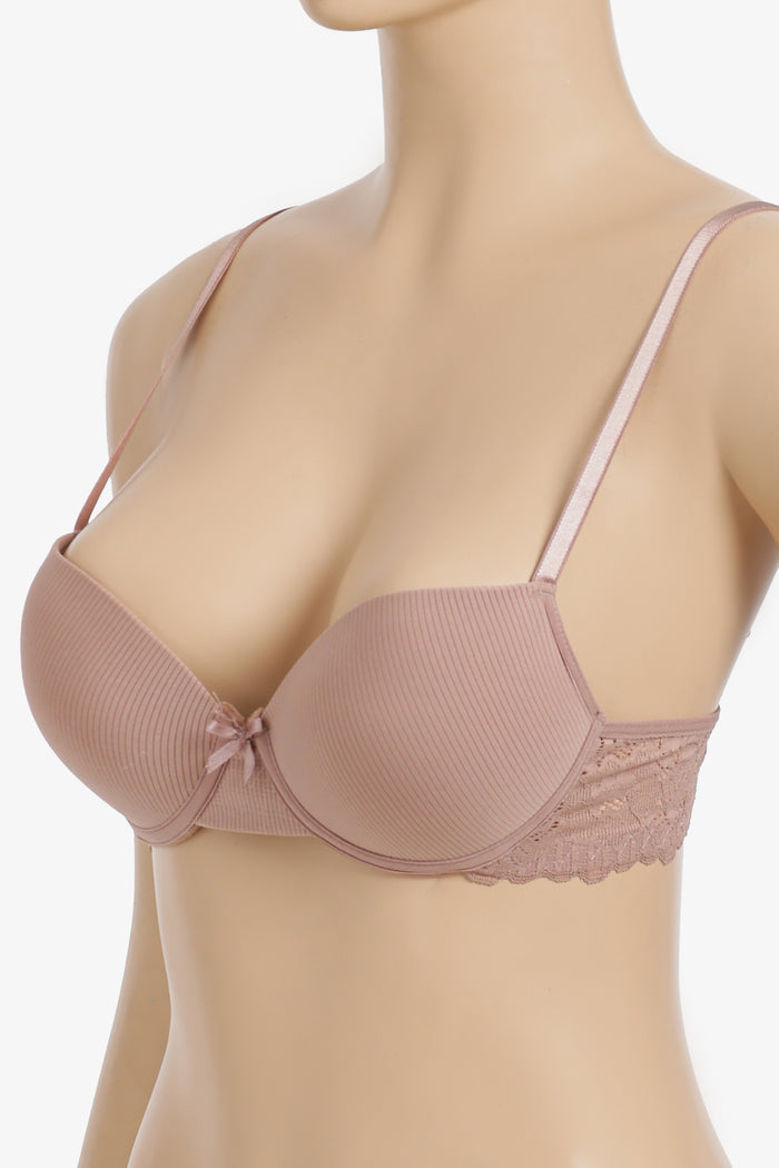 Push-Up Ribbed Bra