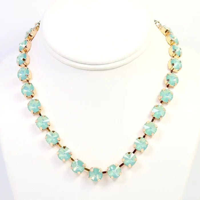 Radcliffe Rhinestone Necklace Mint Opal