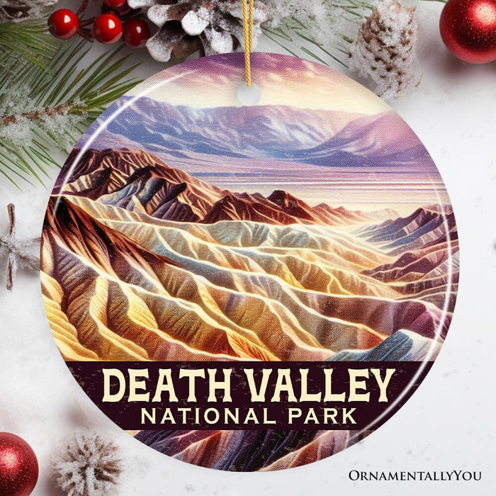 Radiant Death Valley National Park Ornament, California Canyon View Christmas Decor and Adventure Souvenir Ceramic Ornament OrnamentallyYou