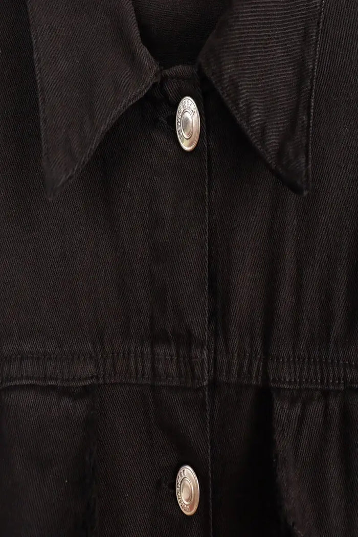 Raw Hem Denim Vest