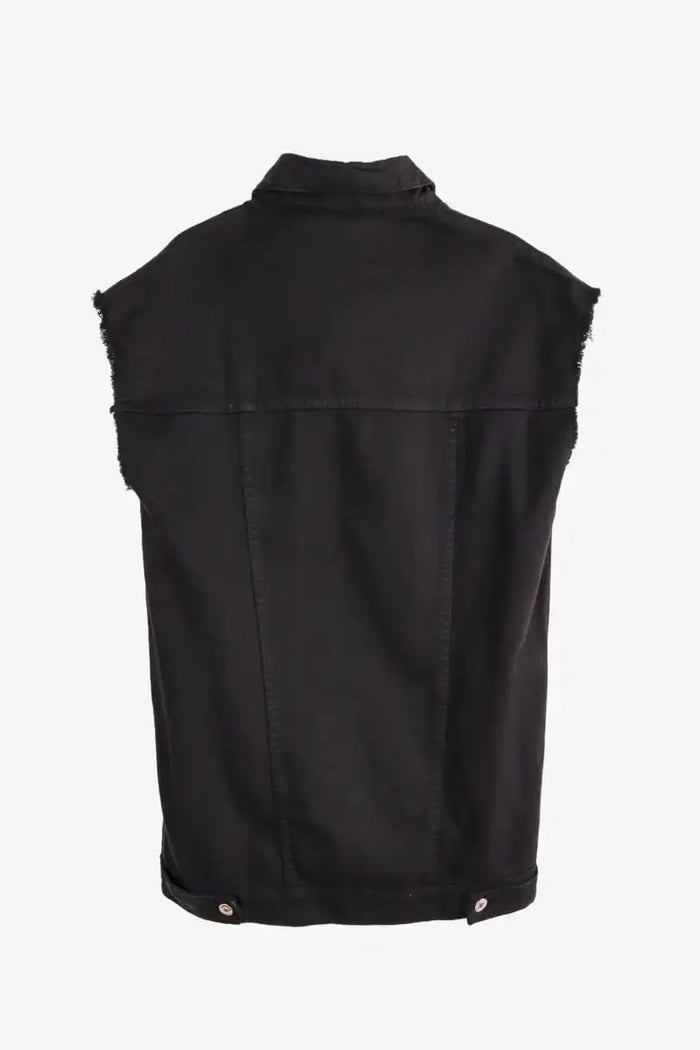 Raw Hem Denim Vest