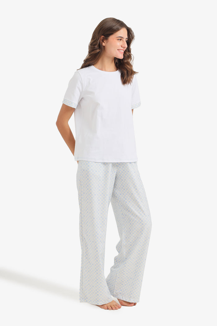 Relaxed Checkered Pyjama Set