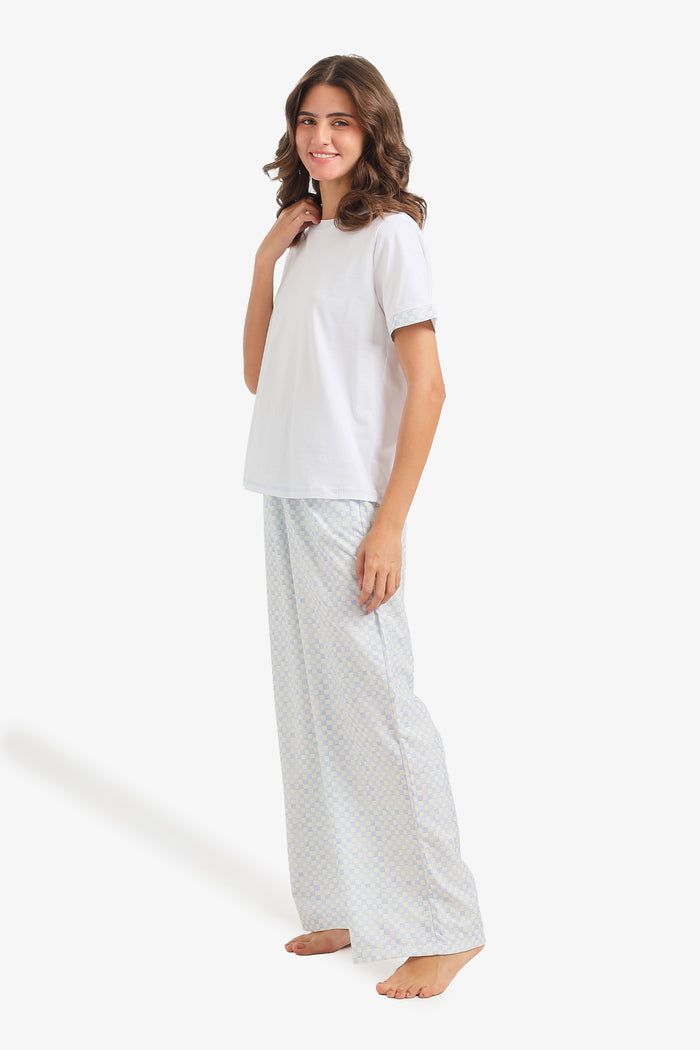 Relaxed Checkered Pyjama Set