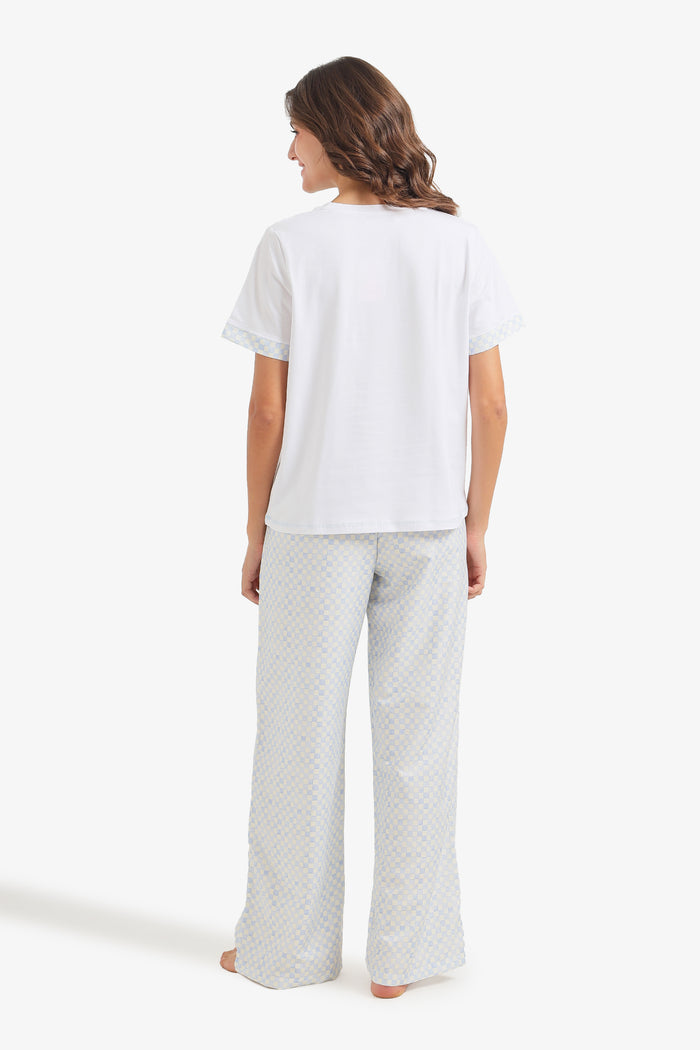 Relaxed Checkered Pyjama Set