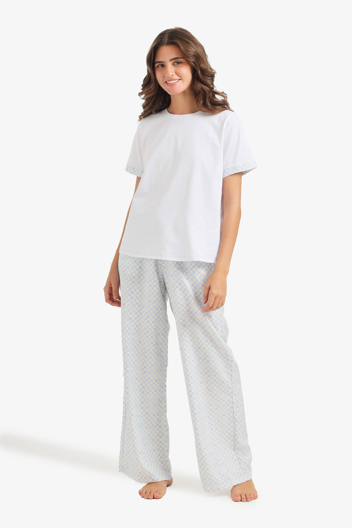 Relaxed Checkered Pyjama Set
