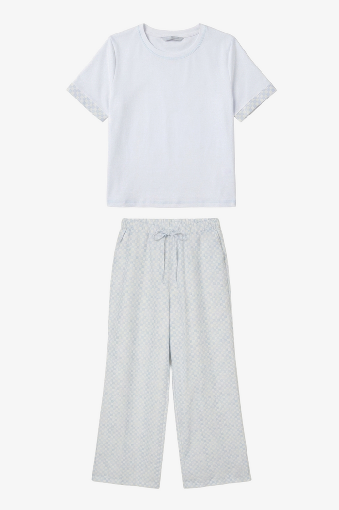 Relaxed Checkered Pyjama Set
