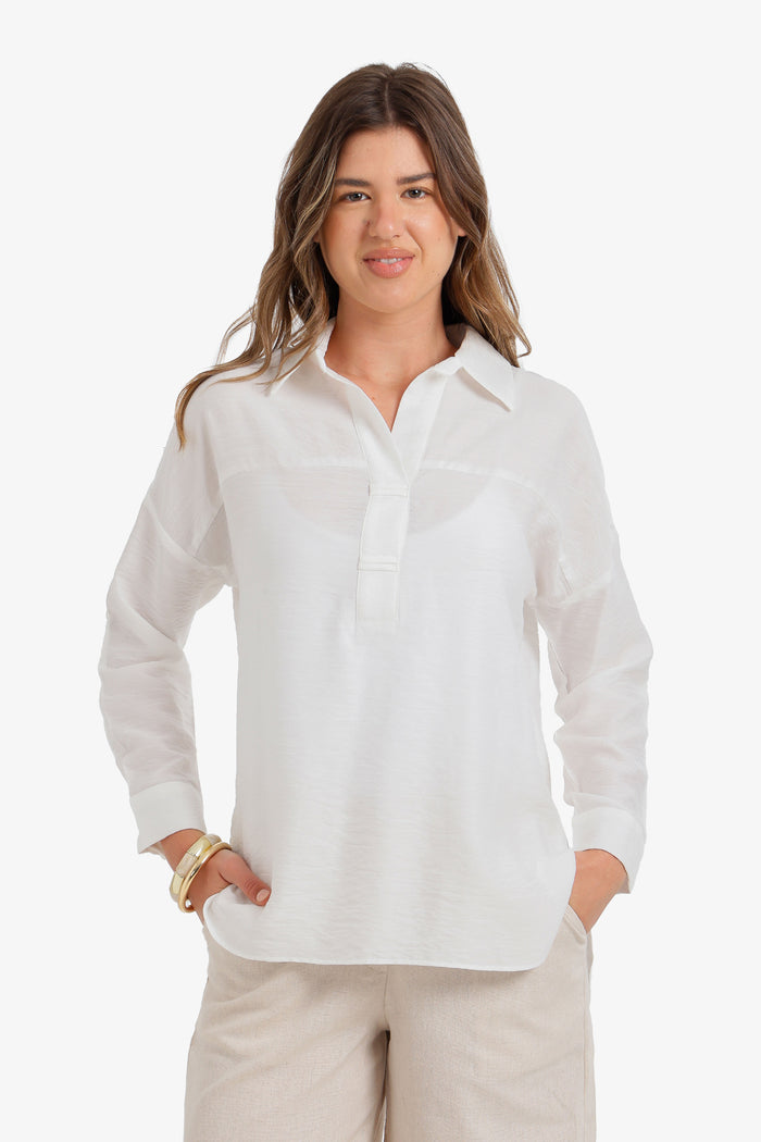 Relaxed High-Low Blouse