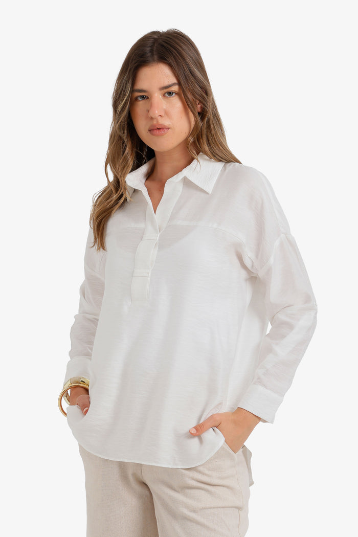 Relaxed High-Low Blouse