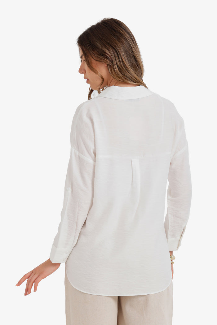 Relaxed High-Low Blouse