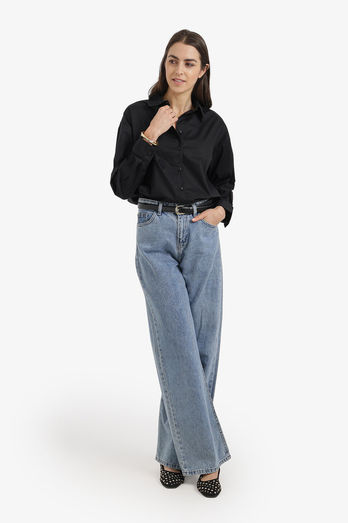 Relaxed High-Low Shirt