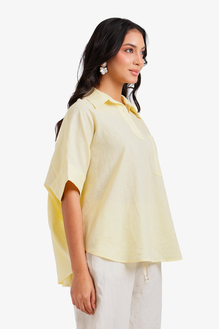 Relaxed Shirt Poncho